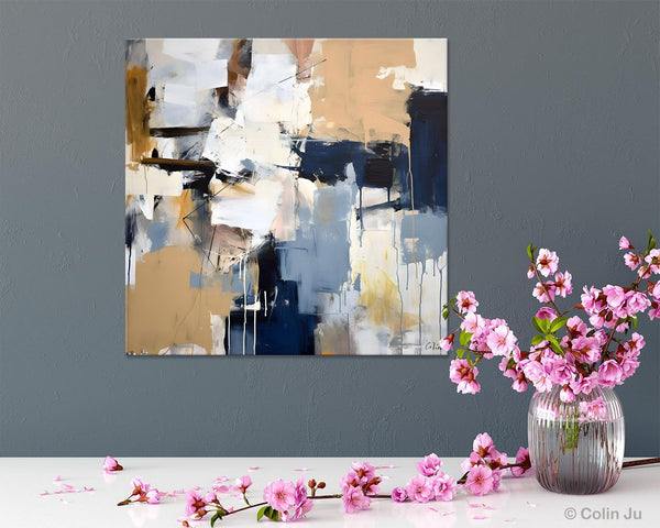 Large Wall Art for Bedroom, Abstract Modern Acrylic Art, Canvas Paintings for Sale, Modern Original Abstract Art, Contemporary Canvas Art-ArtWorkCrafts.com