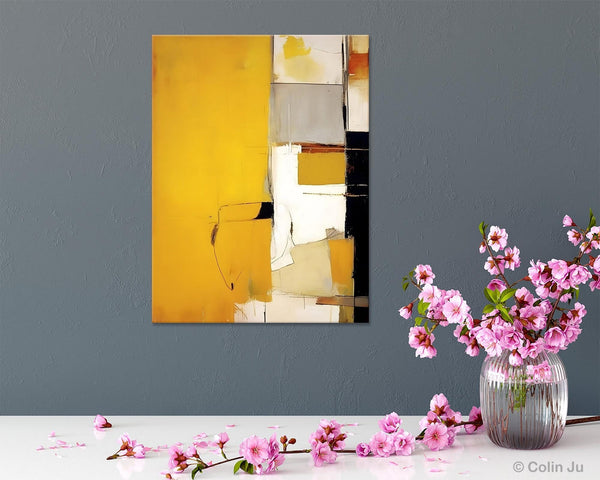 Original Canvas Artwork, Large Wall Art Painting for Dining Room, Oversized Abstract Art Paintings, Contemporary Acrylic Painting on Canvas-ArtWorkCrafts.com
