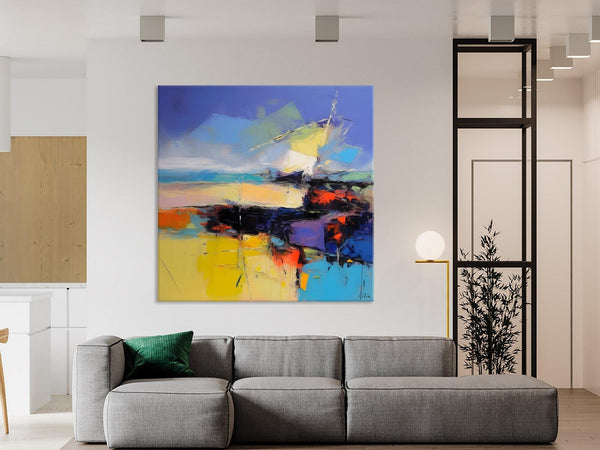 Modern Acrylic Artwork, Buy Art Paintings Online, Contemporary Canvas Art, Original Modern Paintings, Large Abstract Painting for Bedroom-ArtWorkCrafts.com