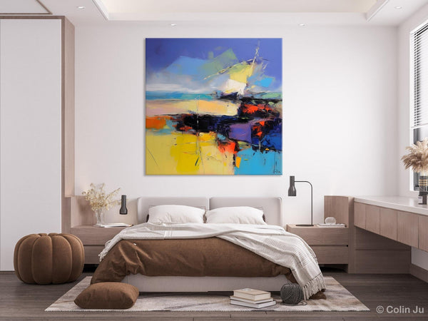Modern Acrylic Artwork, Buy Art Paintings Online, Contemporary Canvas Art, Original Modern Paintings, Large Abstract Painting for Bedroom-ArtWorkCrafts.com
