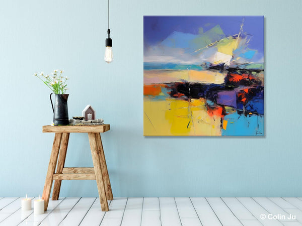 Modern Acrylic Artwork, Buy Art Paintings Online, Contemporary Canvas Art, Original Modern Paintings, Large Abstract Painting for Bedroom-ArtWorkCrafts.com