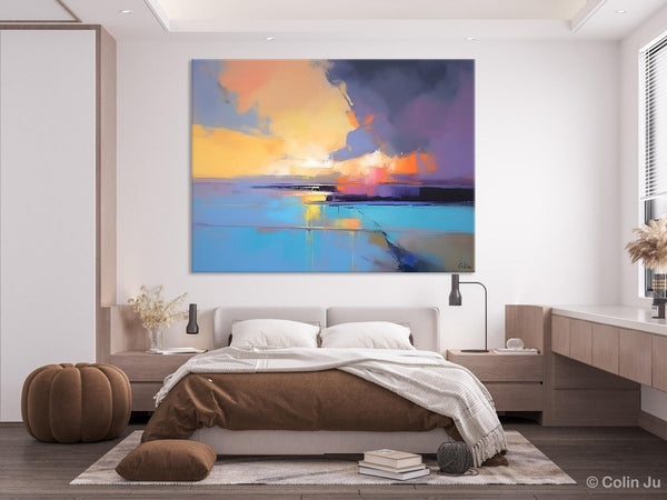 Extra Large Modern Wall Art Paintings, Acrylic Painting on Canvas, Landscape Paintings for Living Room, Original Landscape Abstract Painting-ArtWorkCrafts.com