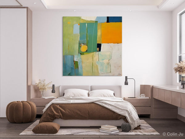 Original Modern Wall Paintings, Contemporary Canvas Art, Abstract Painting for Bedroom, Modern Acrylic Artwork, Heavy Texture Canavas Art-ArtWorkCrafts.com