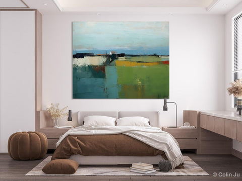 Abstract Landscape Painting for Living Room, Heavy Texture Painting, Hand Painted Canvas Art, Original Abstract Art, Acrylic Art on Canvas-ArtWorkCrafts.com