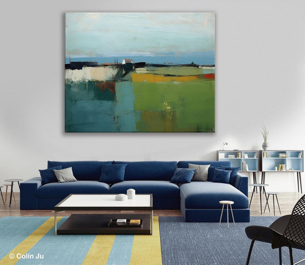 Abstract Landscape Painting for Living Room, Heavy Texture Painting, Hand Painted Canvas Art, Original Abstract Art, Acrylic Art on Canvas-ArtWorkCrafts.com