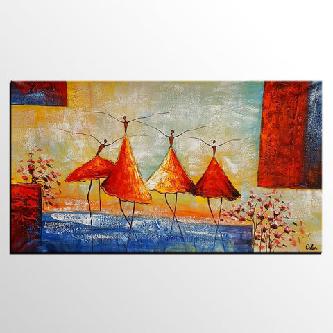 Simple Abstract Painting, Ballet Dancer Painting, Buy Wall Art Online, Modern Acrylic Painting, Bedroom Wall Art Painting-ArtWorkCrafts.com