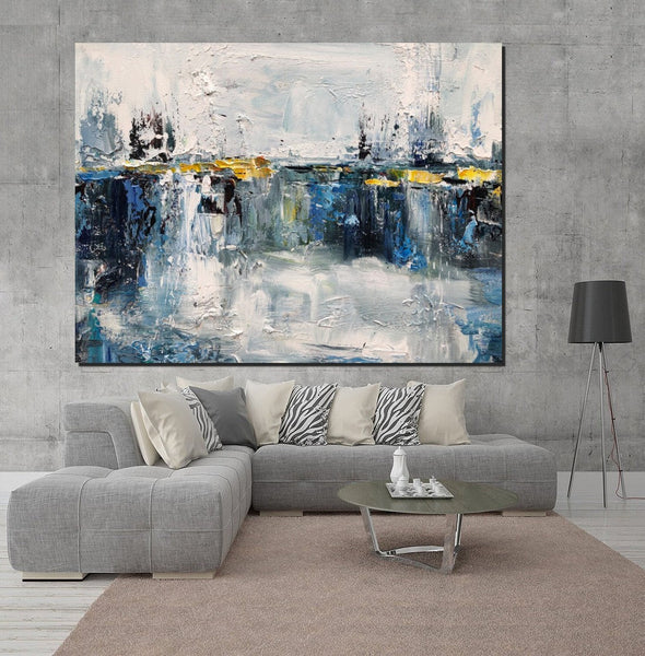 Living Room Wall Art Painting, Extra Large Acrylic Painting, Simple Modern Art, Palette Knife Paintings, Modern Contemporary Abstract Artwork-ArtWorkCrafts.com