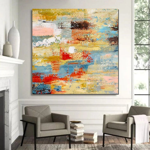 Hand Painted Canvas Art, Bedroom Wall Art Ideas, Modern Paintings for Dining Room, Simple Modern Art, Contemporary Modern Wall Art Paintings-ArtWorkCrafts.com