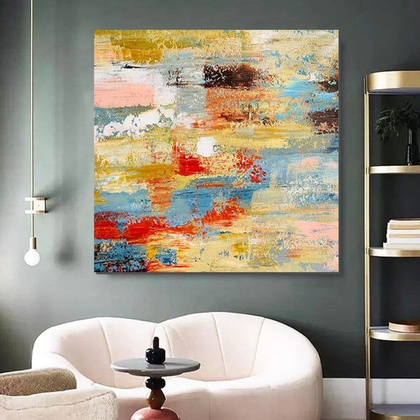Hand Painted Canvas Art, Bedroom Wall Art Ideas, Modern Paintings for Dining Room, Simple Modern Art, Contemporary Modern Wall Art Paintings-ArtWorkCrafts.com
