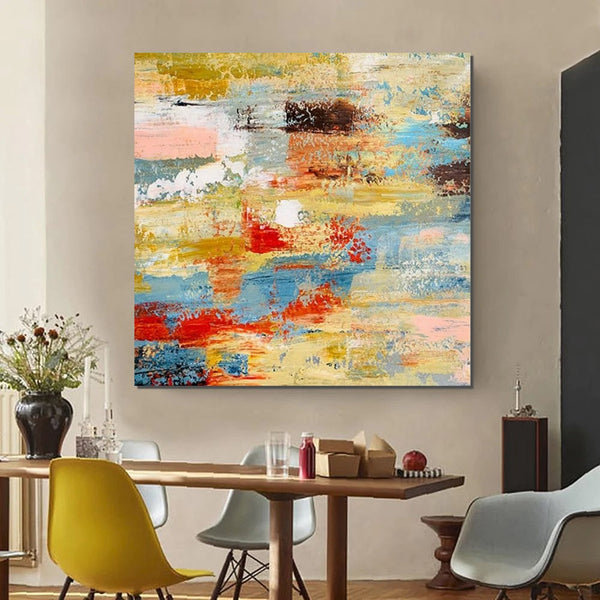 Hand Painted Canvas Art, Bedroom Wall Art Ideas, Modern Paintings for Dining Room, Simple Modern Art, Contemporary Modern Wall Art Paintings-ArtWorkCrafts.com
