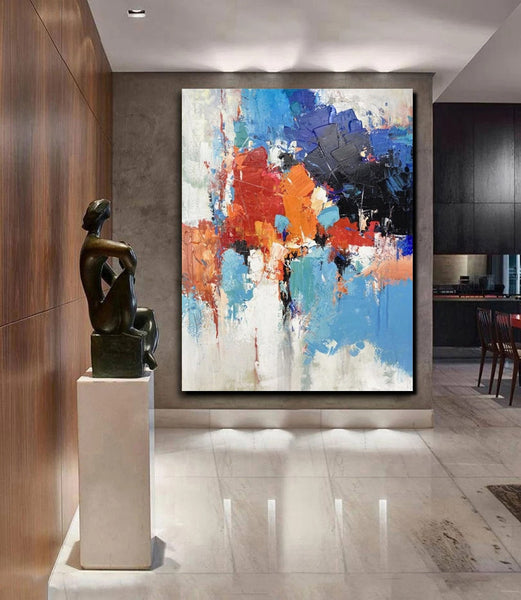 Modern Canvas Painting, Living Room Wall Art Ideas, Buy Abstract Art Online, Heavy Texture Art, Large Acrylic Painting on Canvas-ArtWorkCrafts.com