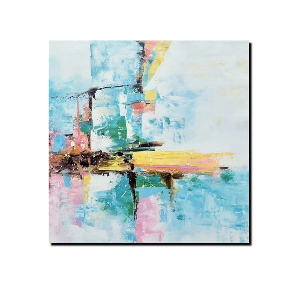 Simple Abstract Paintings, Dining Room Modern Wall Art, Modern Contemporary Art, Large Painting on Canvas, Acrylic Canvas Painting-ArtWorkCrafts.com