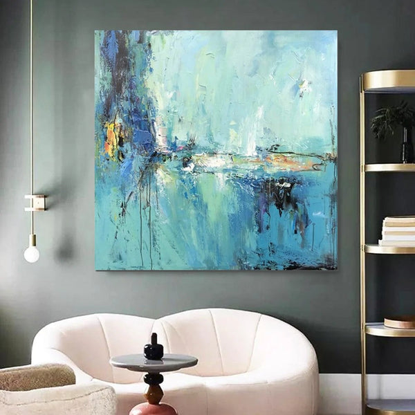 Modern Acrylic Canvas Painting, Heavy Texture Paintings, Palette Knife Paniting, Acrylic Painting on Canvas, Oversized Wall Art Painting for Sale-ArtWorkCrafts.com