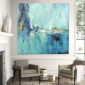 Modern Acrylic Canvas Painting, Heavy Texture Paintings, Palette Knife Paniting, Acrylic Painting on Canvas, Oversized Wall Art Painting for Sale-ArtWorkCrafts.com