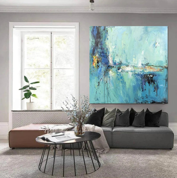 Modern Acrylic Canvas Painting, Heavy Texture Paintings, Palette Knife Paniting, Acrylic Painting on Canvas, Oversized Wall Art Painting for Sale-ArtWorkCrafts.com
