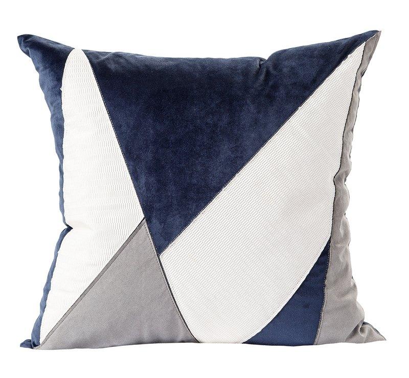 Modern Throw Pillows, Decorative Sofa Pillows, Blue, White, Gray Simple Style Pillow, Modern Couch Pillows, Blue Pillows for Living Room-ArtWorkCrafts.com