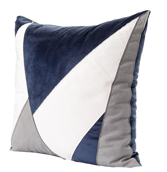 Modern Throw Pillows, Decorative Sofa Pillows, Blue, White, Gray Simple Style Pillow, Modern Couch Pillows, Blue Pillows for Living Room-ArtWorkCrafts.com