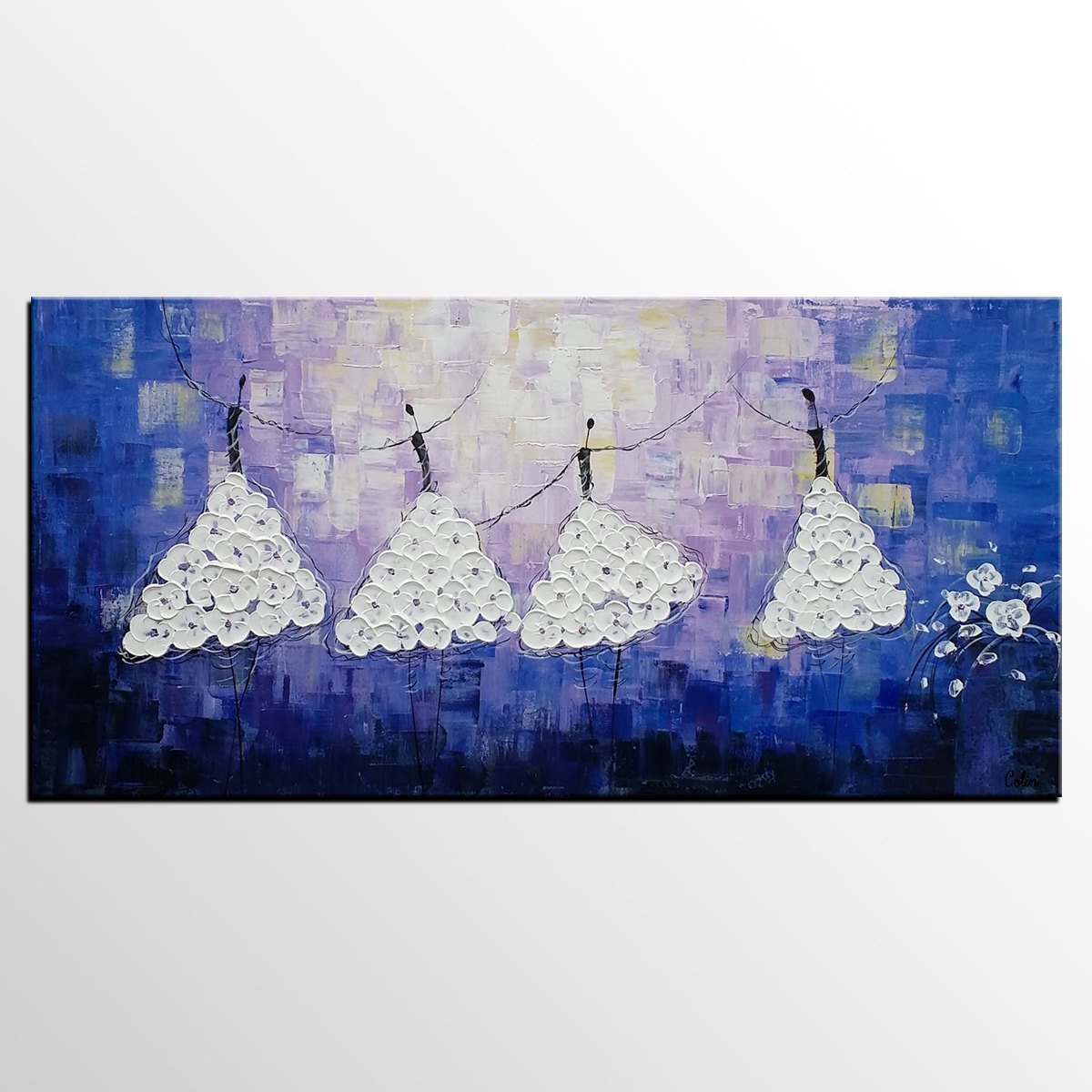 Acrylic Abstract Art, Ballet Dancer Painting, Contemporary Artwork, Art for Sale, Simple Abstract Painting-ArtWorkCrafts.com