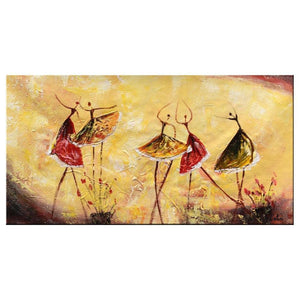 Ballet Dancer Abstract Painting, Contemporary Art, Art Painting, Abstract Art, Dining Room Wall Art-ArtWorkCrafts.com