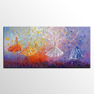 Painting on Sale, Ballet Dancer Art, Abstract Art Painting, Canvas Wall Art, Bedroom Wall Art, Canvas Art, Modern Art, Contemporary Art-ArtWorkCrafts.com