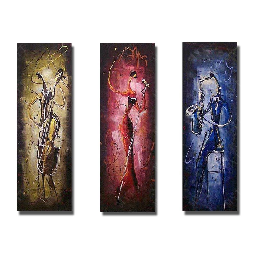 Cellist, Singer, Saxophone Player, Musical Instrument Player Painting, Bedroom Abstract Painting-ArtWorkCrafts.com