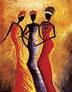 Canvas Painting, African Art, African Woman Painting, African Girl Painting, Modern Wall Art-ArtWorkCrafts.com