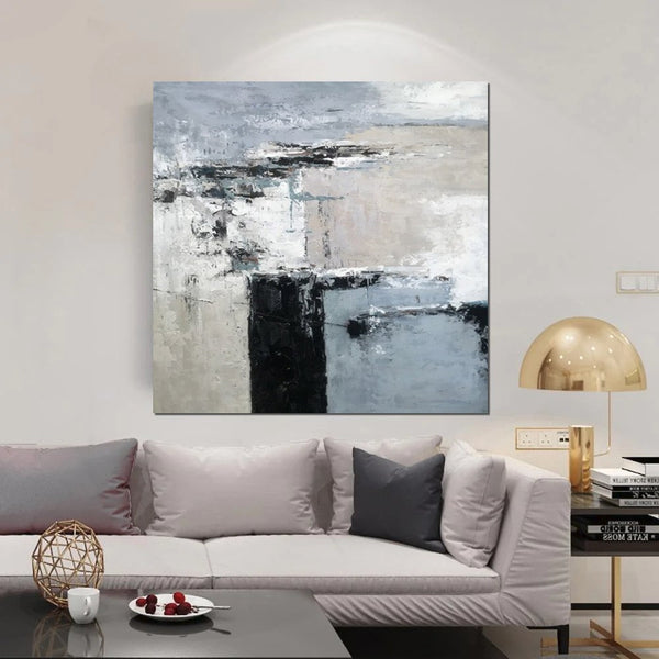 Simple Acrylic Paintings, Modern Wall Art Paintings for Living Room, Dining Room Acrylic Paintings, Heavy Texture Canvas Art, Buy Art Online-ArtWorkCrafts.com