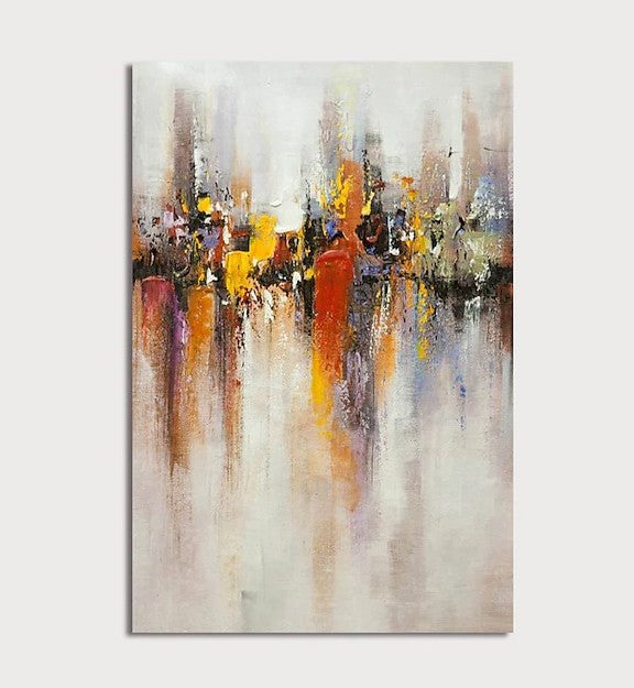Modern Contemporary Paintings, Simple Modern Art, Heavy Texture Painting, Palette Knife Painting, Acrylic Painting on Canvas-ArtWorkCrafts.com