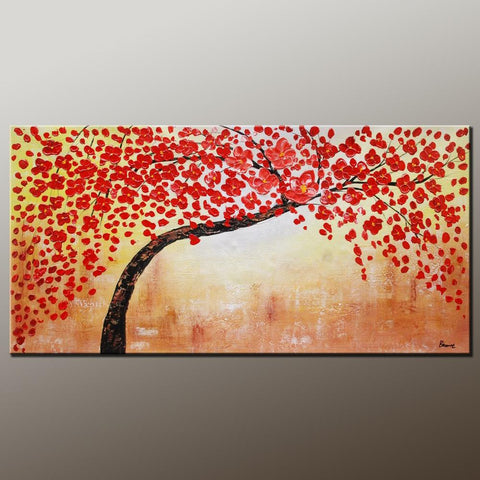 Acrylic Painting, Heavy Texture Painting, Floral Art, Flower Painting, Canvas Wall Art, Bedroom Wall Art, Canvas Art, Modern Art, Contemporary Art-ArtWorkCrafts.com