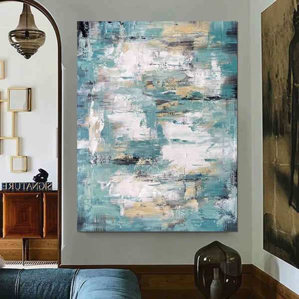 Modern Abstract Painting, Simple Wall Art Ideas for Dining Room, Heavy Texture Painting, Bedroom Abstract Paintings, Large Acrylic Canvas Paintings-ArtWorkCrafts.com