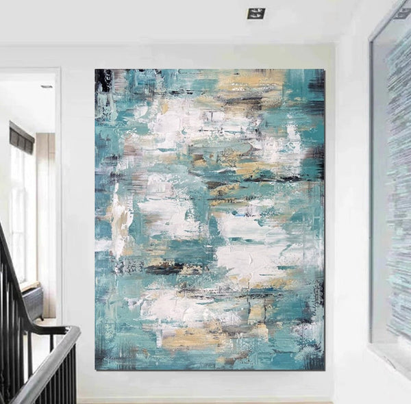 Modern Abstract Painting, Simple Wall Art Ideas for Dining Room, Heavy Texture Painting, Bedroom Abstract Paintings, Large Acrylic Canvas Paintings-ArtWorkCrafts.com