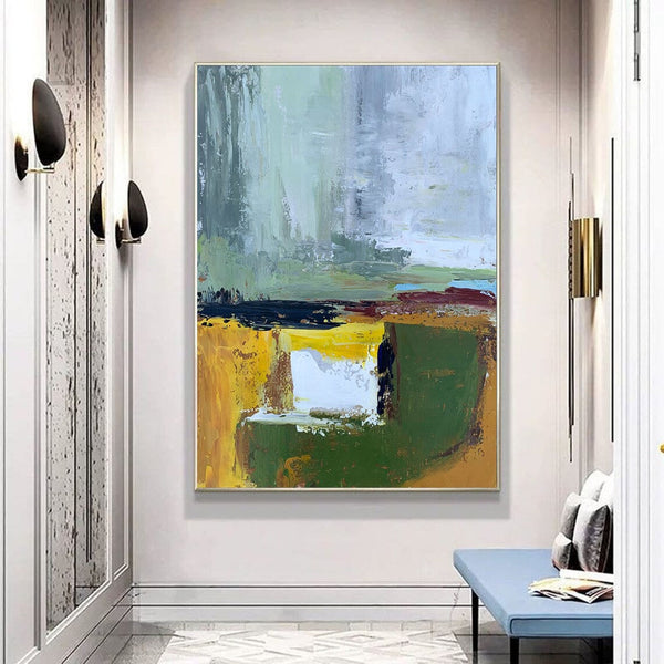 Wall Art Paintings for Living Room, Simple Green Modern Art, Simple Abstract Painting, Large Canvas Paintings for Bedroom, Buy Paintings Online-ArtWorkCrafts.com