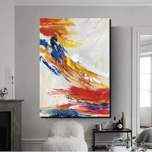 Living Room Wall Art Paintings, Acylic Abstract Paintings Behind Sofa, Large Painting Behind Couch, Buy Abstract Painting Online, Simple Modern Art-ArtWorkCrafts.com