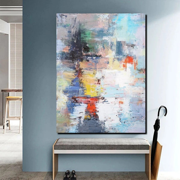 Modern Paintings Behind Sofa, Acrylic Paintings on Canvas, Large Painting for Sale, Contemporary Canvas Wall Art, Buy Paintings Online-ArtWorkCrafts.com