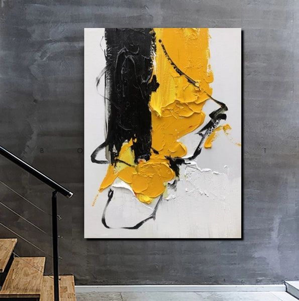 Acrylic Paintings Behind Sofa, Abstract Paintings for Bedroom, Palette Knife Canvas Art, Contemporary Canvas Wall Art, Buy Paintings Online-ArtWorkCrafts.com