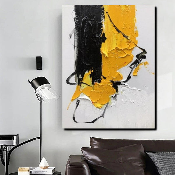 Acrylic Paintings Behind Sofa, Abstract Paintings for Bedroom, Palette Knife Canvas Art, Contemporary Canvas Wall Art, Buy Paintings Online-ArtWorkCrafts.com