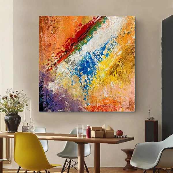 Hand Painted Acrylic Painting, Wall Art Painting for Living Room, Modern Contemporary Artwork, Acrylic Paintings for Dining Room-ArtWorkCrafts.com