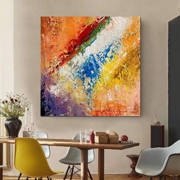 Hand Painted Acrylic Painting, Wall Art Painting for Living Room, Modern Contemporary Artwork, Acrylic Paintings for Dining Room-ArtWorkCrafts.com