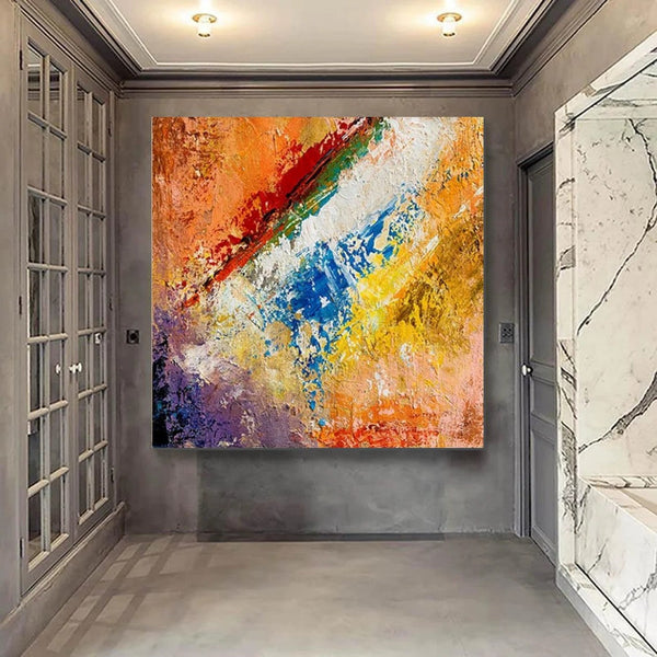 Hand Painted Acrylic Painting, Wall Art Painting for Living Room, Modern Contemporary Artwork, Acrylic Paintings for Dining Room-ArtWorkCrafts.com