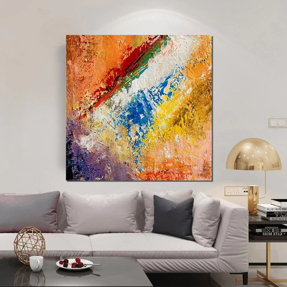 Hand Painted Acrylic Painting, Wall Art Painting for Living Room, Modern Contemporary Artwork, Acrylic Paintings for Dining Room-ArtWorkCrafts.com