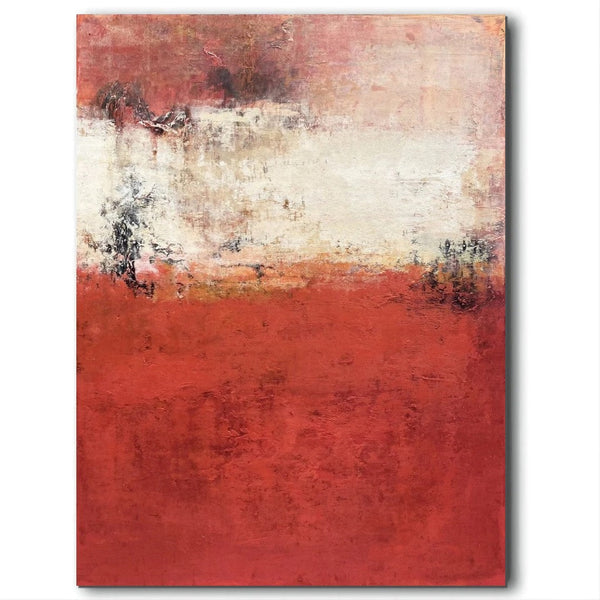 Canvas Painting for Living Room, Huge Contemporary Abstract Artwork, Red Abstract Painting Ideas for Interior Design, Modern Wall Art Painting-ArtWorkCrafts.com