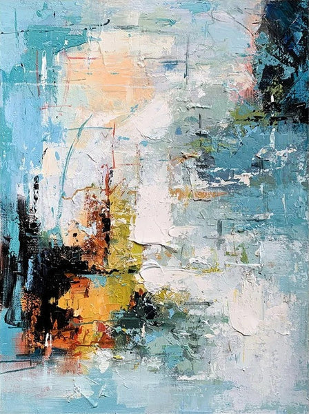 Extra Large Acrylic Painting, Modern Contemporary Abstract Artwork, Simple Modern Art, Living Room Wall Art Painting, Palette Knife Paintings-ArtWorkCrafts.com