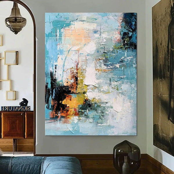 Extra Large Acrylic Painting, Modern Contemporary Abstract Artwork, Simple Modern Art, Living Room Wall Art Painting, Palette Knife Paintings-ArtWorkCrafts.com