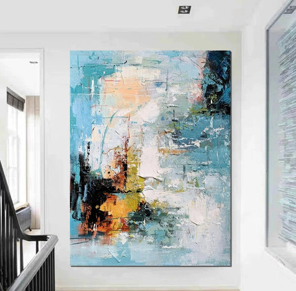 Extra Large Acrylic Painting, Modern Contemporary Abstract Artwork, Simple Modern Art, Living Room Wall Art Painting, Palette Knife Paintings-ArtWorkCrafts.com